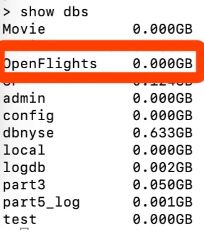 Airtable to MongoDB - show dbs