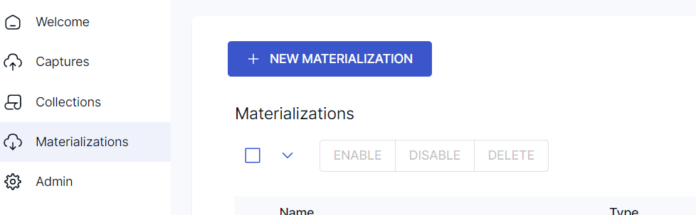 s3 to redshift - New materialization button