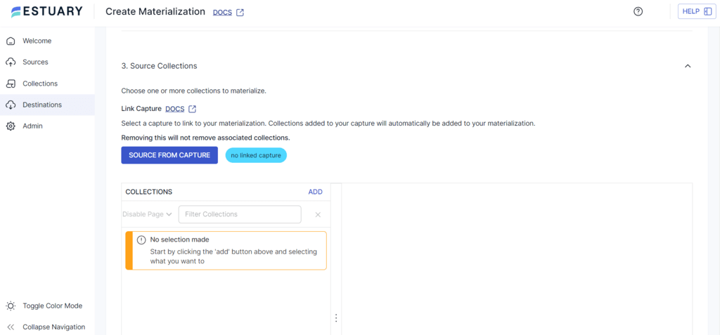 redshift to bigquery - source from capture