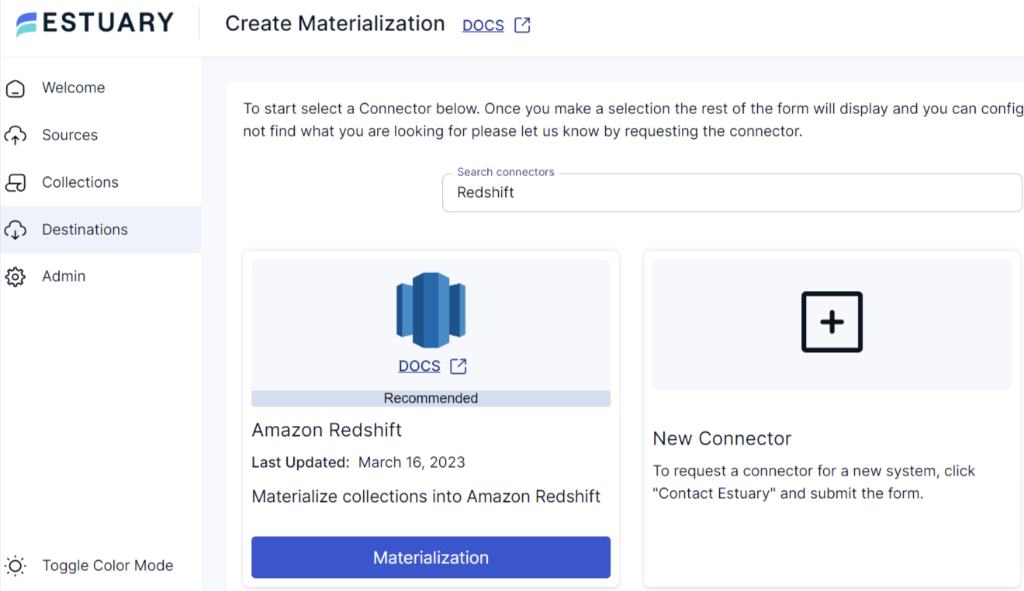 DynamoDB to Redshift - Redshift Materialization