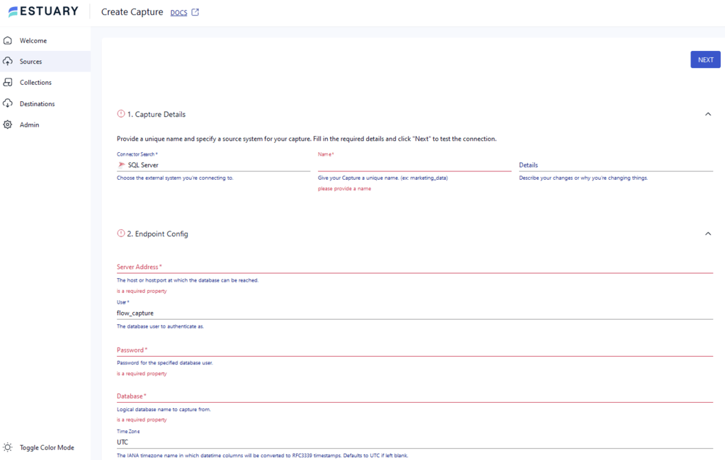 SQL Server to MySQL - Capture Details