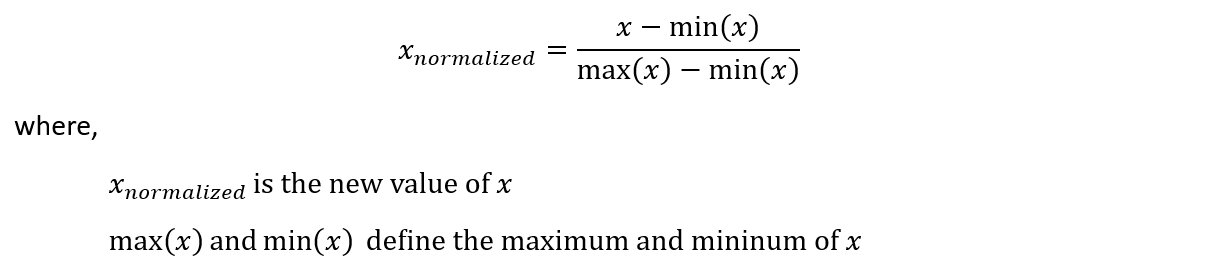 Data Normalization - Min-Max Normalization Formula