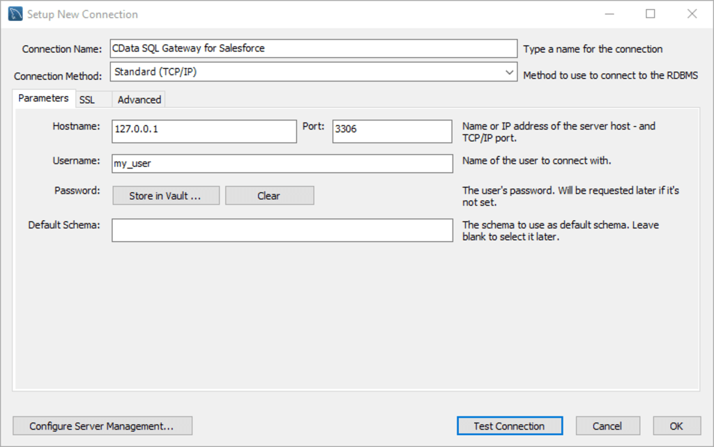 DynamoDB to MySQL - Setup new connection