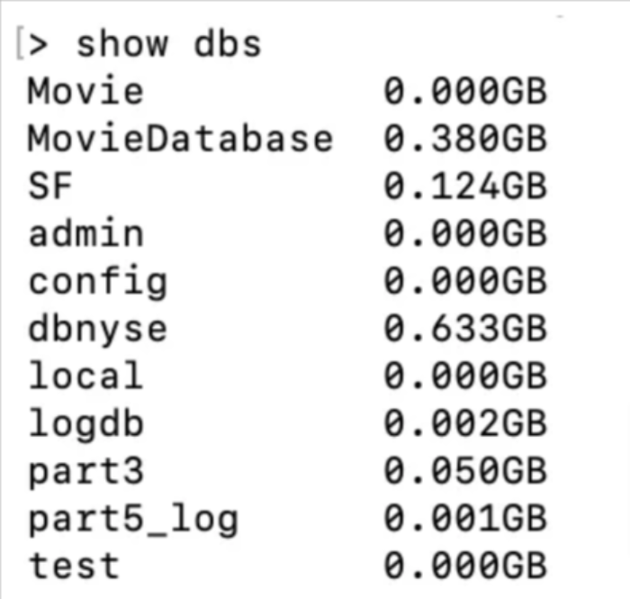 Airtable to MongoDB - show dbs