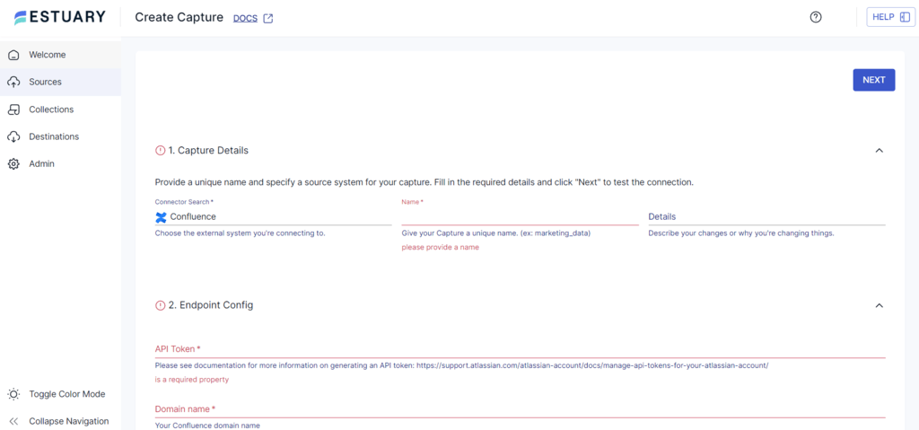 Confluence to BigQuery - Confluence Connector Details