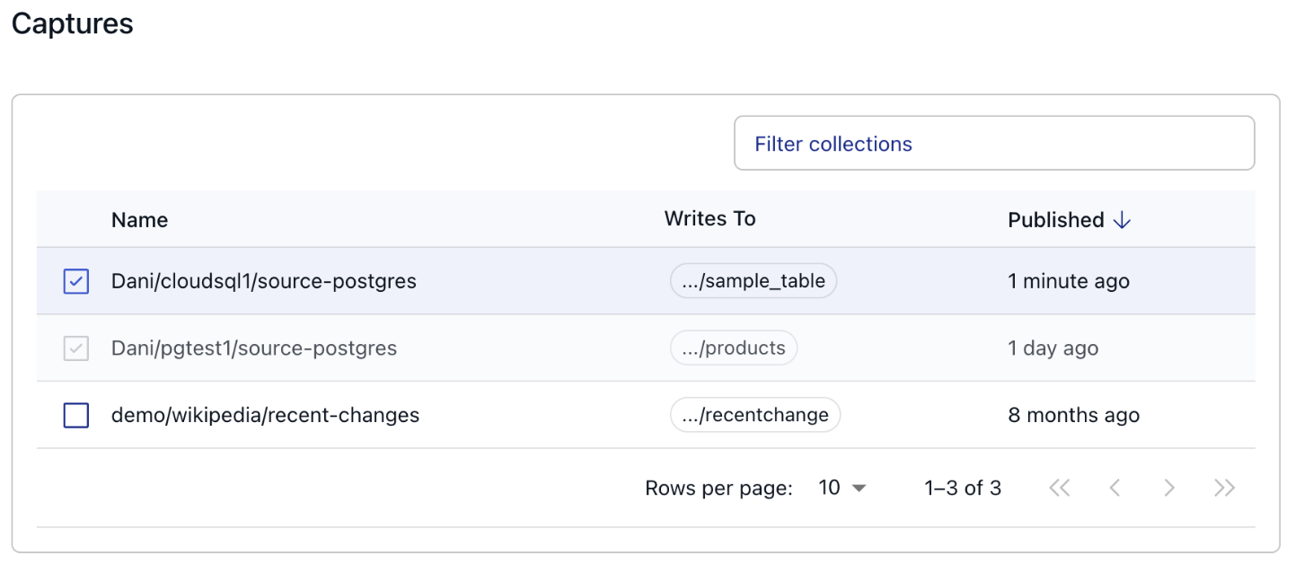 CloudSQL (PostgreSQL) CDC to Snowflake - link the capture